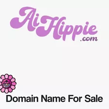 Ai Hippie .com Domain Name For Sale. Green Eco Artificial Intelligence Business