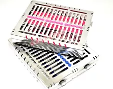 6 GERMAN DENTAL AUTOCLAVE STERILIZATION CASSETTE RACK BOX TRAY FOR 15 INSTRUMENT