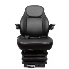 Heavy Duty Mechanical Suspension Tractor Seat with Adjustable Headrest/Armrest.