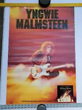 Vintage 1985 YNGWIE MALMSTEEN Concert Promotional Poster 22x33