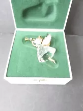 Swarovski Christmas Memories 1997 Angel w/horn in Box