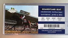 2015 Belmont Stakes Admission Ticket AMERICAN PHAROAH Triple Crown Winner