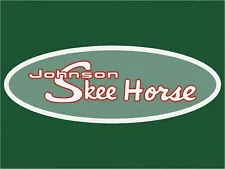 Johnson Skee Horse Snowmobiles 9" x 12" Metal Sign