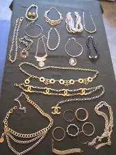 Huge-Estate-vintage-to now-jewelry-Lot-ALL GOLD TN Napier COCO Chanel belt