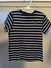 Primrose School SS Shirt YXS Blue & White Stripe Dennis Uniform