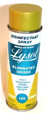 Vintage Advertising Collectible 1980's 6oz Can Of Lysol Spray Gold & Blue Can