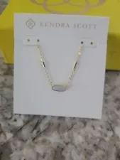 Kendra Scott Miya Short Pendant Necklace Gold Ivory Mother Of Pearl NWT $55!