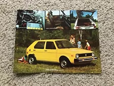 1977 VW Rabbit original dealership color sales handout.