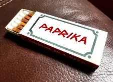 Paprika Hungarian Cuisine, New York City, Slim Unstruck Matchbox