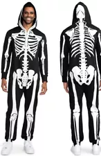 Tipsy Elves Halloween Skeleton Costume Unisex Size XL NWT Hooded