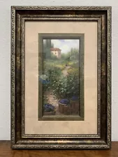 VTG Jon McNaughton Signed Vineyard 1 Giclee Italy Tuscany Garden Stroll Framed