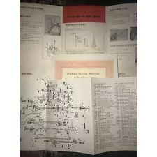 Sewing Machine Parts Schematic Keyed to Names & Useful Info for Old Sew Machine