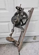 Antique The Silver Mfg Co. Salem Ohio Blacksmith Drill Press Early Tool Railroad