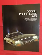 1973 DODGE "POLICE CARS---CORONET POLARA TRADESMAN" Car Dealer Sales Brochure