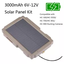 3000mAh 6V-12V Solar Panel Set Portable W/ Solar Charger For Trail Camera S3W0