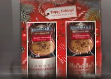 Ghirardelli - Hot Cocoa For Two - Double Chocolate Mix - Holiday Mug Set