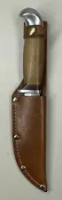 Vtg Frosts Mora Made In Sweden Carbon Steel Fixed Blade Hunting Knife & Sheath