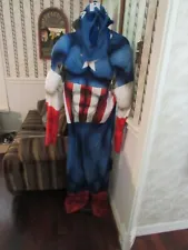captain america costume adult marvel large full hood padded muscular Halloween