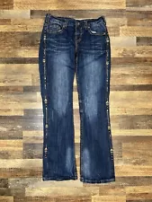 Cowgirl Tuff Jeans 30x33 Arrow Embroidered Womens Blue Denim Pathmaker Western