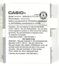 New OEM Casio BTE751B 1600mAh Extended Battery for Casio G'Zone Ravine C751