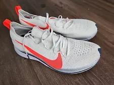 7.5 - Raising Tennis Shoes Vaporfly Flyknit Ekiden White & Orange Sneakers