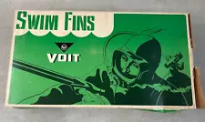 VTG VOIT SWIM FINS BLUE RUBBER MEDIUM SZ 4-8 WITH BOX SCUBA DIVING MADE IN USA