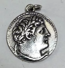 James Avery Sterling Silver Ancient Coin Pendant 1 1/8" x 1" (9.9g)