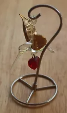 Glass Hummingbird and Stand