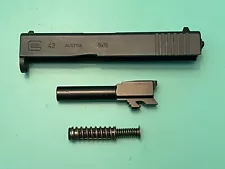 USED GLOCK 43 COMPLETE SLIDE BARREL GUIDE ROD SPRING BLACK 43X 48 *POCKET CLIP*