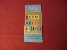 1957 Buick Colors Sales Brochure Booklet Catalog Original Old