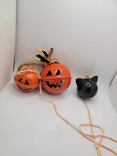 Vintage Halloween Jingle Bells Set Of 3