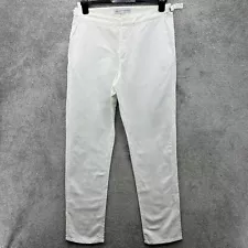 Orlebar Brown White Trousers Mens W 32" L 32" White Linen Cotton Regular Tapered