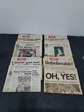 1992 Atlanta Braves AJC Newspapers Front Page & Sports Sections 9/30/92-10/15/92