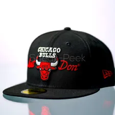 New Era Chicago Bulls Men's Hat NBA "Don C" Basketball Fitted Cap Black #112