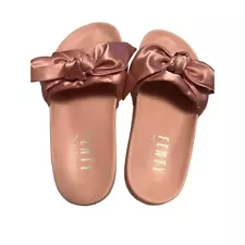 Rihanna X Puma Fenty Bow Slide Pink women sandals size 9