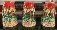 Lot of 3 Waikiki Magic of Polynesia Volcano Tiki Mugs