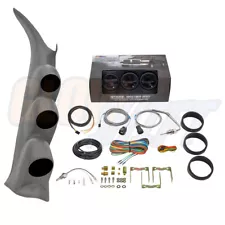 GlowShift T7 Boost EGT Trans Temp Gauges + Gray Pod for 00-06 GMC Sierra Duramax