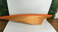 Vintage Hand Made Wood Pond Sailboat Hull