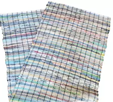 Handwoven Loomed Multicolored Rag Rug 6 Foot x 27 inches Machine Washable