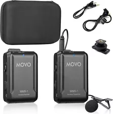 Movo WMX-1 2.4GHz Wireless Lavalier Microphone System Compatible with DSLR...