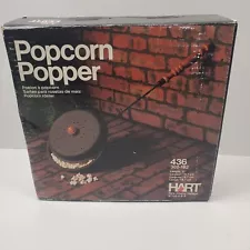 Vintage Hart Campfire Popcorn Popper Roaster Wood Handle Fire Pit 436 302-182