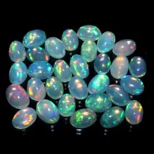 9x7mm Oval Cabochon Fire Opal Untreated Loose Gemstone for sale 2-100 pcs