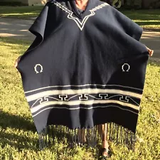 Poncho Blanket Boho Western Fringe Quality