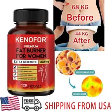 Fat Burner for Women 12,000mg, Appetite Control, Weight Loss, 120 Capsules