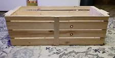 Big Wooden Handmade Rectangular Crate With Handles