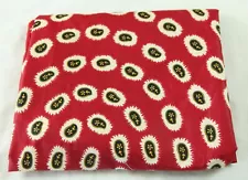 2Y Dutch Wax Cotton Fabric Red Yellow Swirl Floral Super Vinva Craft