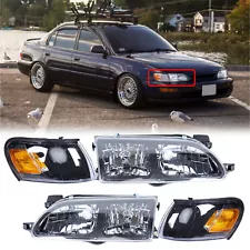 Headlights & Parking Corner Lights Left & Right For 1993-1997 Toyota Corolla (For: 1993 Toyota Corolla)