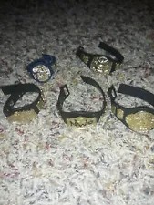 WWE Jakks 5 Deluxe Figure Belts Winged Eagle NWO TAG TEAM WCW Championship NWO