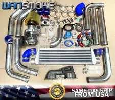 KA24E for Nissan 240sx Pickup D21 T3/T4 Turbo Kit Manifold Intercooler BOV Blue (For: Nissan 240SX)