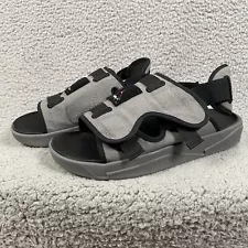 Air Jordan Slide Sandals Mens Size 11 Black Grey Flight Logo Outdoor Casual